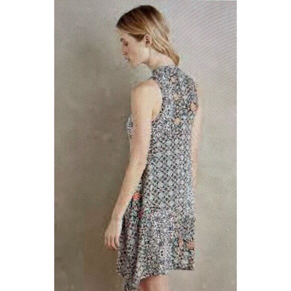 Maeve XS Sleeveless Mixed Floral Patchwork Swing Dress - Picture 2 of 15